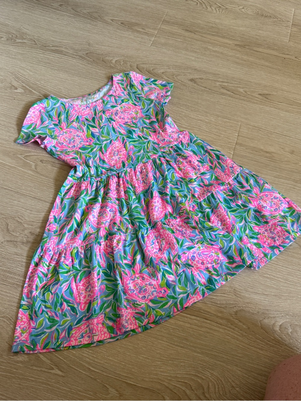 Lilly Pulitzer, No Tags, Never Worn, Pink & Green Turtle Dress